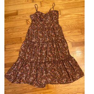 **SOLD** NWOT Autumnal Floral Maxi Dress with Spaghetti Straps